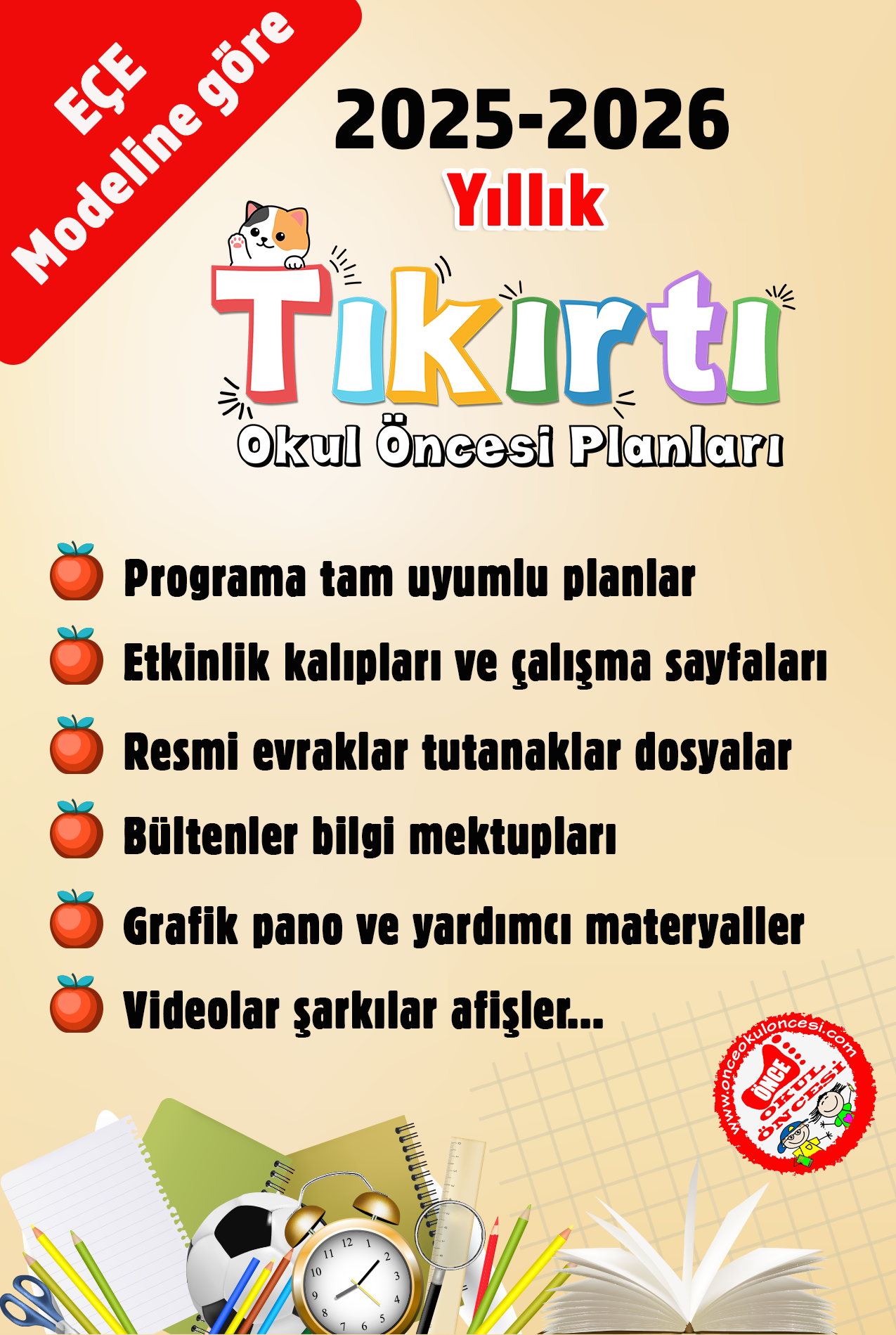2025 2026 Tıkırtı EÇE Modeli Planlar ve Etkinlik Dosyaları Yıllık